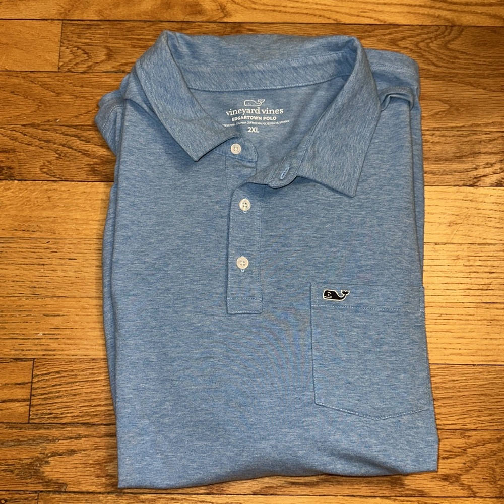 Vineyard Vines Blue Polo Shirt Classic Casual Style